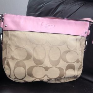 Pink and Tan Authentic Coach purse